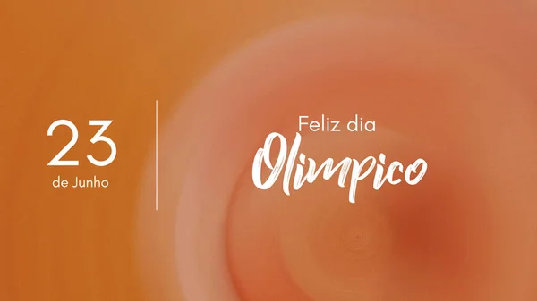 Banner Del Día Olímpico Feriado Calendario Junio — Foto de Stock
