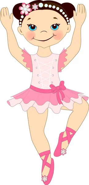 Kleine hübsche Ballerina — Stockvektor