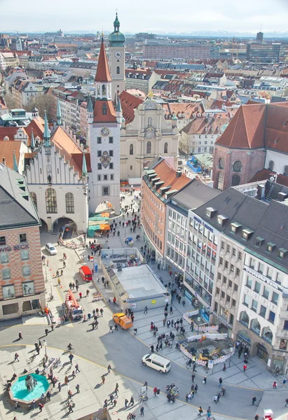 Munich, Alemania centro de la ciudad desde arriba — Foto de Stock