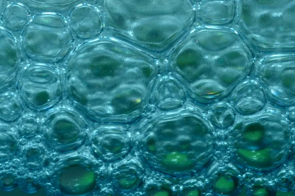 Hintergrund von Cyan Gree Blue bunten Blasen — Stockfoto