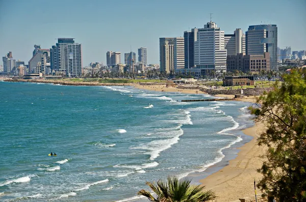 A linha do céu de Tel Aviv Imagens Royalty-Free