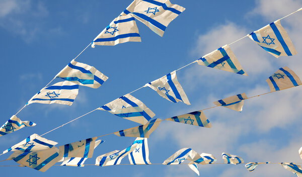 Israel Flag on Independence Day