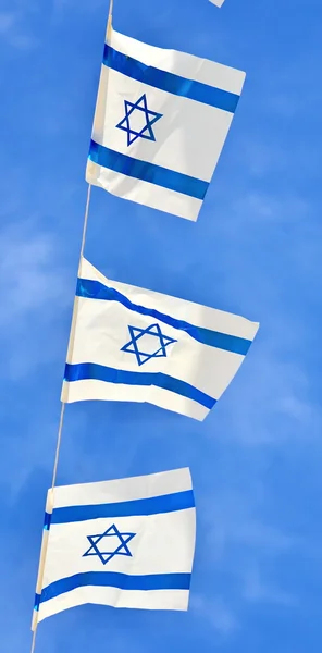 Israel Flag chain on Independence Day — Stock Photo, Image