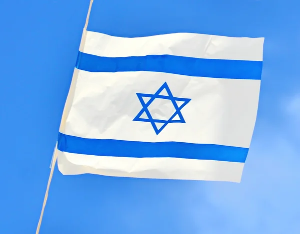 Israël vlag keten op Independence Day — Stockfoto