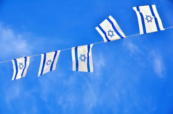 Flaga Izraela łańcucha na dzień niepodległości Obrazek Stockowy