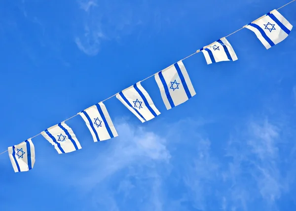 Israel Bandeira cadeia no Dia da Independência Fotografias De Stock Royalty-Free