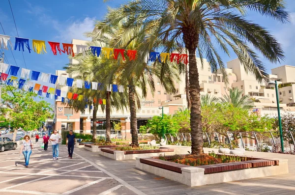 Israel steet on Independence Day — Stock Photo, Image