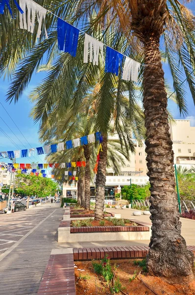 Israel steet on Independence Day — Stock Photo, Image