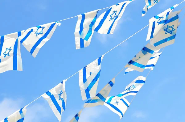 Bandeiras de Israel no dia da independência Imagem De Stock