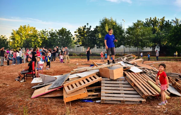 Lag Baomer vreugdevuren in Israël — Stockfoto