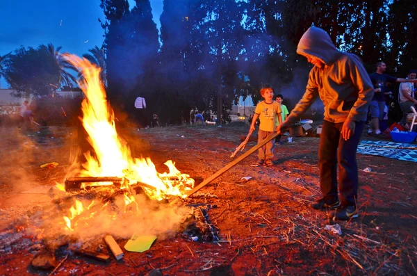 イスラエルのラグ Baomer かがり火 — ストック写真