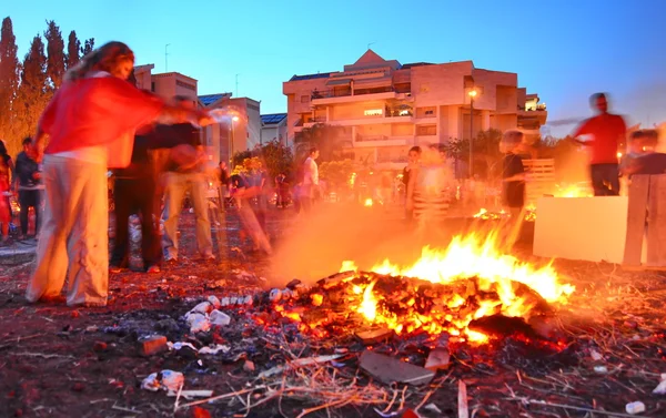 Hogueras Lag BaOmer en Israel — Foto de Stock