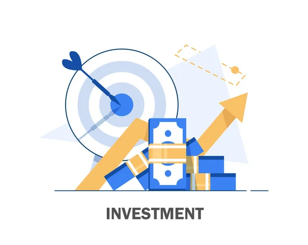 Banner Concepto Análisis Inversión Planificación Financiera Concepto Análisis Datos Concepto — Vector de stock