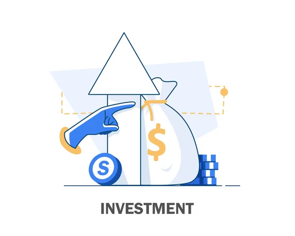 Investering Analyse Concept Banner Financiële Planning Data Analyse Concept Business — Stockvector