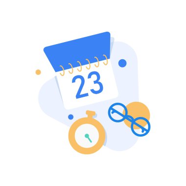 Takvim, planlama ve gemideki görevlerin organizasyonu, Eylem Planı konsepti illüstrasyonu