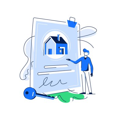 Mortgage başvuru formu ve kredi formu olan güzel bir ev. Emlakçı konseptinde bir ev için anlaşma