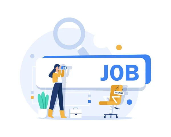 Employment Career Job Search Looking New Job Seek Vacancy Work — 图库矢量图片