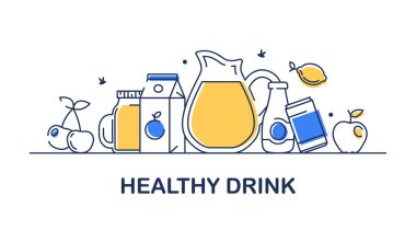 healthy drink,flat design icon vector illustration
