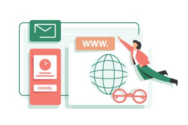 SocialMedia konsepti, kullanımı kolay ve son derece kişiselleştirilebilir. Modern vektör illüstrasyon kavramı