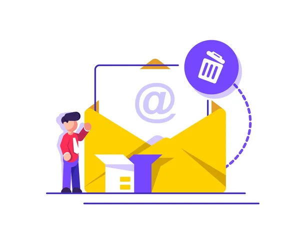 Email Και Μηνύματα Email Εκστρατεία Μάρκετινγκ Επίπεδη Εικόνα Διάνυσμα Σχεδιασμό — Διανυσματικό Αρχείο