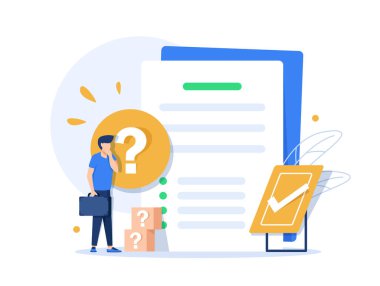 Anket konsepti, danışmanlık hizmetleri, anket, öğretim ve rehberlik simgeleri