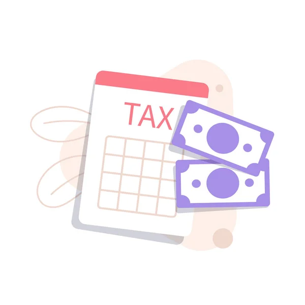 Податкова Дедукція Концепція Податкової Декларації Оптимізації Мита Фінансового Обліку — стоковий вектор