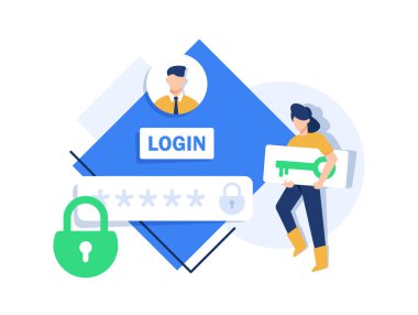 Web sitesi ve mobil uygulama tasarımı için giriş formu. Giriş formu. Sayfayı imzala. Mobil uygulamalar giriş yaptı. Sayfaya kaydet