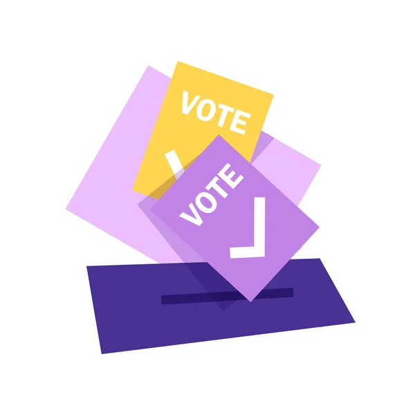 Puts Voting Ballot Ballot Box Voting Election Concept — Stock Vector