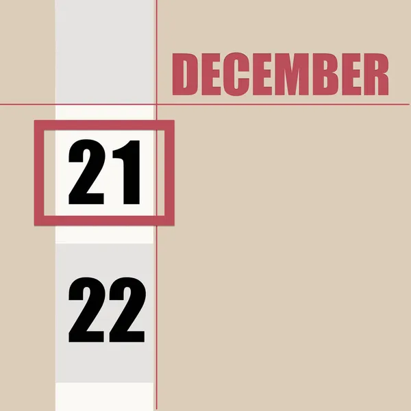 Prosince Den Měsíci Kalendářní Datum Béžové Pozadí Bílým Pruhem Červeným — Stock fotografie