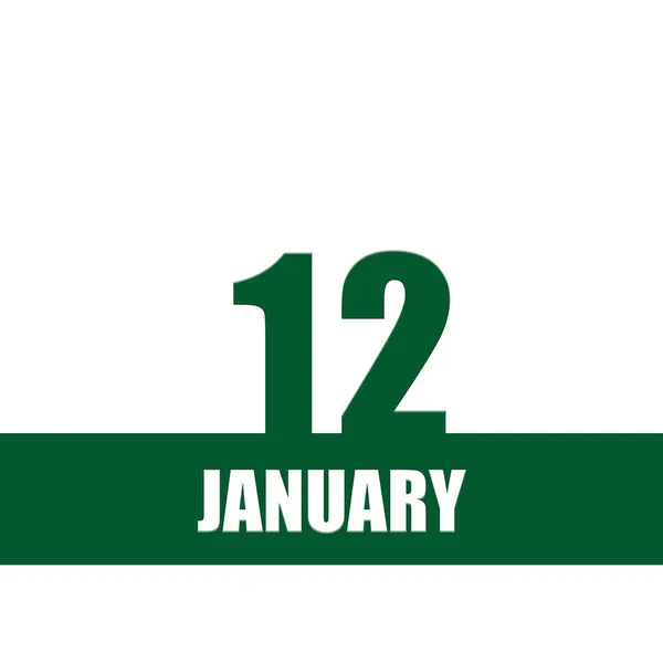 Leden Den Měsíci Kalendářní Datum Zelená Čísla Pruhy Bílým Textem — Stock fotografie