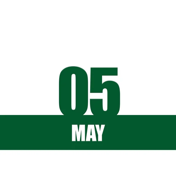 Μαΐου Ημέρα Του Μήνα Ημερολόγιο Πράσινοι Αριθμοί Και Ρίγα Λευκό — Φωτογραφία Αρχείου