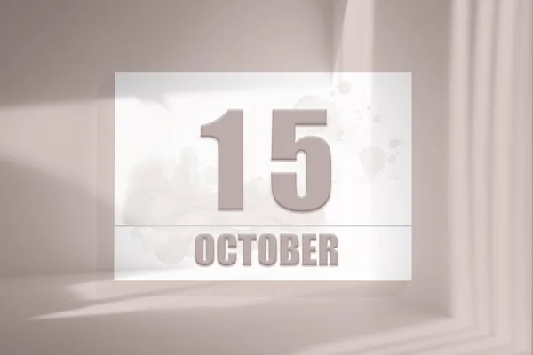 Outubro Dia Mês Data Calendário Folha Branca Papel Com Números — Fotografia de Stock