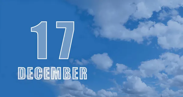 Dezember Tag Des Monats Kalenderdatum Weiße Zahlen Vor Blauem Himmel — Stockfoto