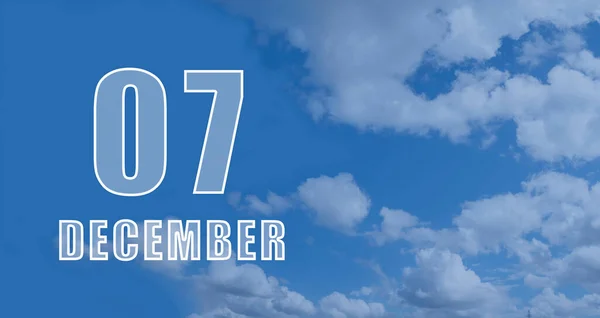 Dezember Ter Tag Des Monats Kalenderdatum Weiße Zahlen Vor Blauem — Stockfoto