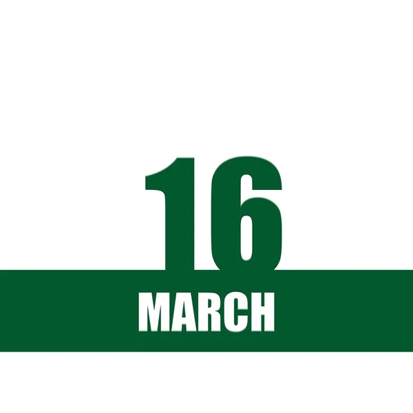 März Tag Des Monats Kalenderdatum Grüne Zahlen Und Streifen Mit — Stockfoto
