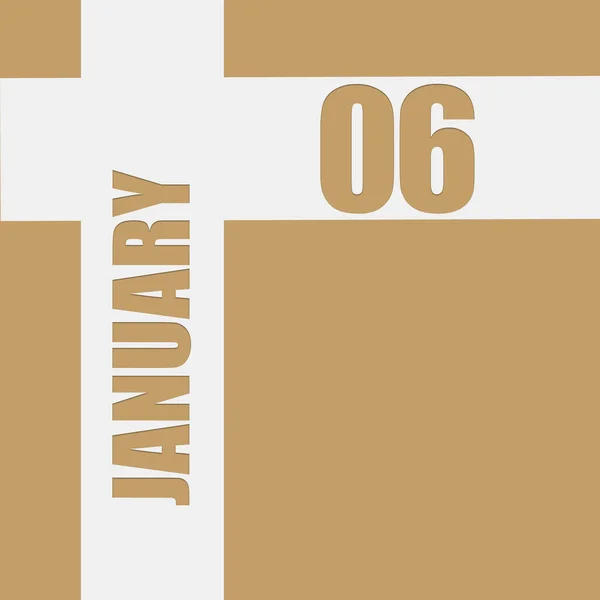 Января День Месяца Дата Календаря Бежевый Фон Белыми Пересекающимися Линиями — стоковое фото