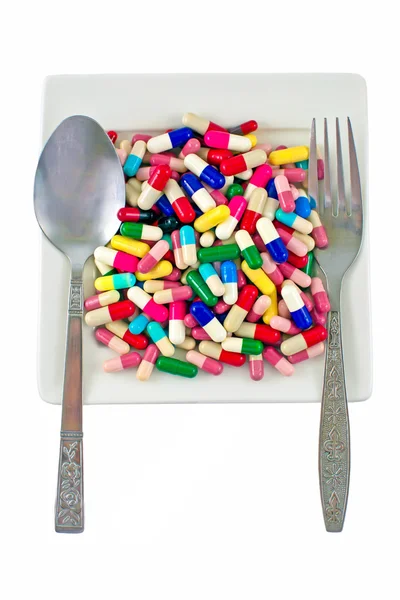 Isolation medical dinner set — Stock Photo, Image