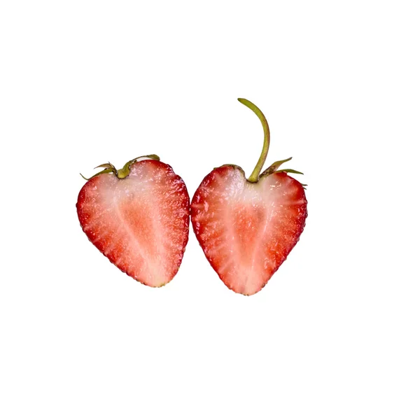 클리핑 패스와 함께 단일 stawberry — 스톡 사진