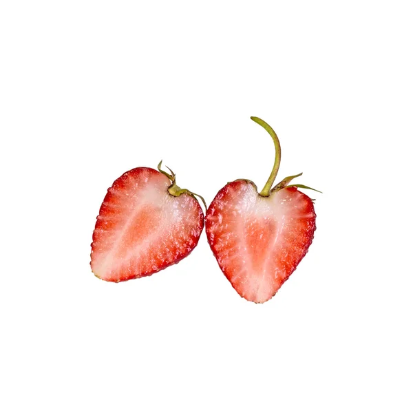 Einzelne Erdbeere mit Schnittpfad — Stockfoto