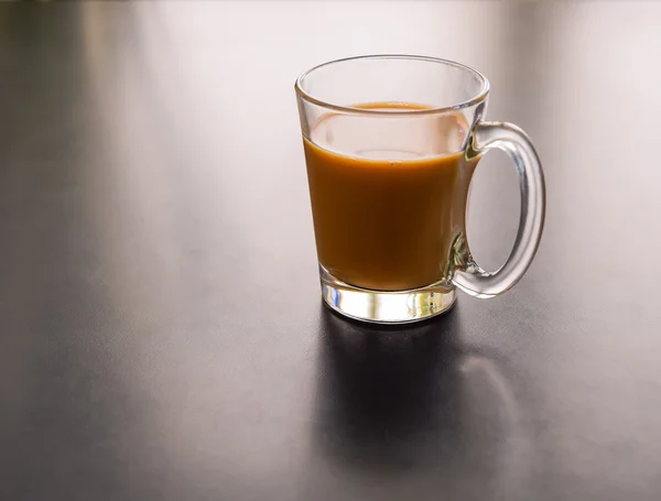 Coffee mug Glass  on dark table. — Stock Photo, Image