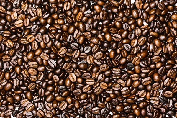 Kaffebönor närbild bakgrundsstruktur — Stockfoto