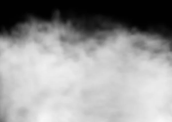 Белый Дым Черном Фоне Реалистичный Наложение Дыма Различных Проектов Дизайн — стоковое фото