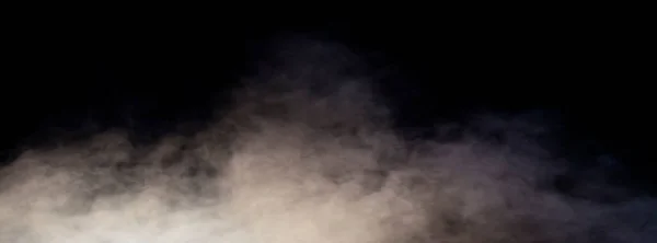 Белый Дым Черном Фоне Реалистичный Наложение Дыма Различных Проектов Дизайн — стоковое фото
