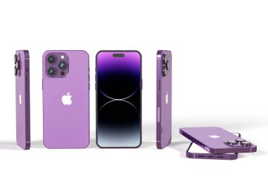 Yeni çıkan IPhone 14 Pro Max seti Infographic Global Business web sitesi tasarım uygulaması için farklı açılara sahip, - Clipping Part: Bangkok, Tayland - SEP 16, 2022.