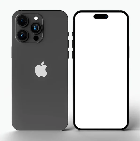 Iphone Pro Max Set Von Vorder Und Rückseite Mit Leerem — Stockfoto