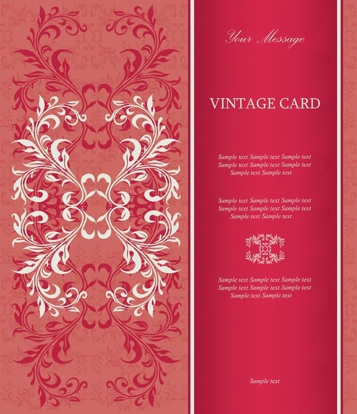 Invitation carte vintage — Image vectorielle