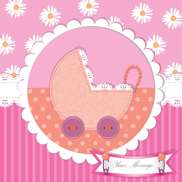 Carino bambino doccia e scrapbook design — Vettoriale Stock