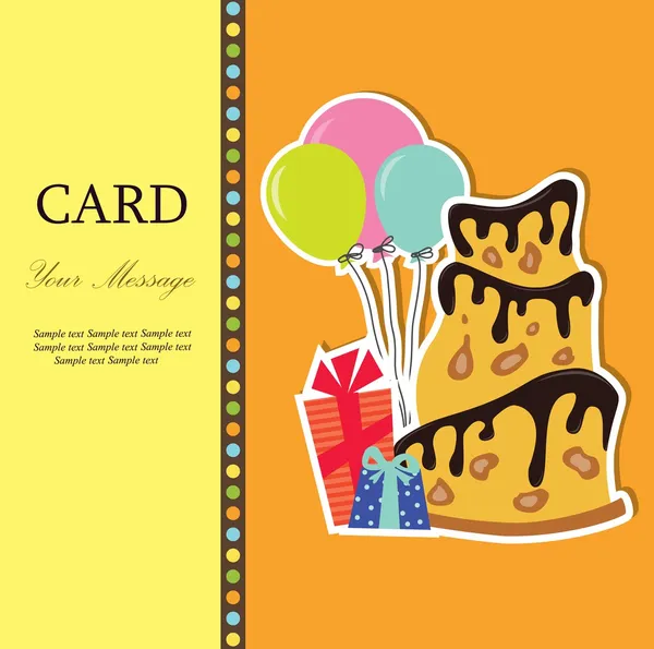 誕生日グリーティング カード — ストックベクタ
