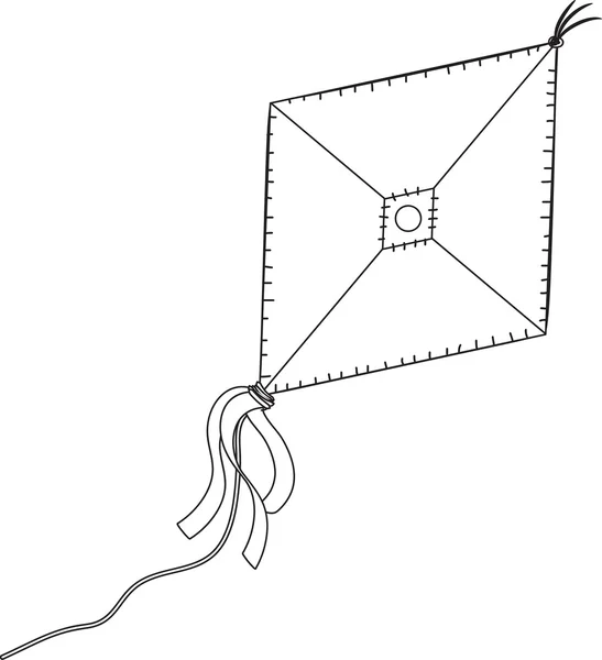 白い背景で隔離の凧 — ストックベクタ