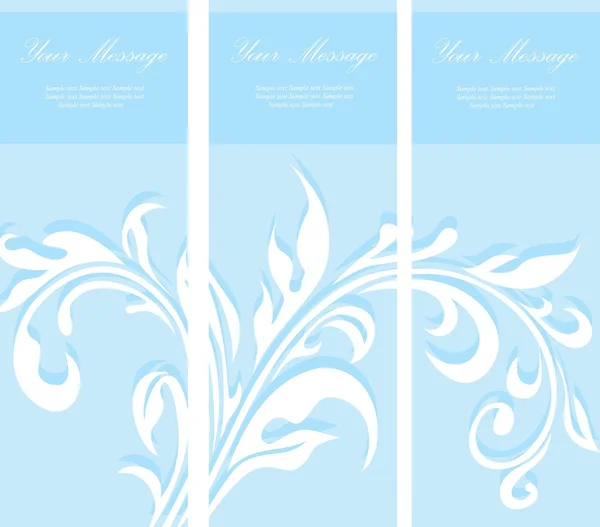 Set of floral invitation cards — Stock Vector